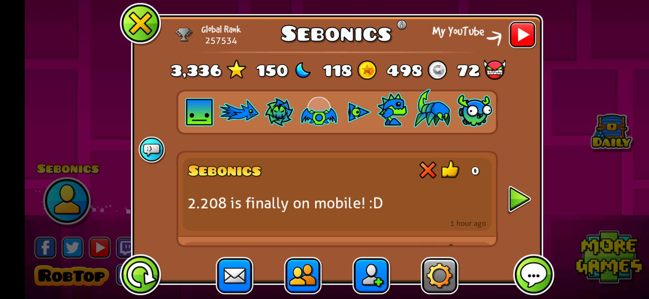 Geometry Dash 2.208